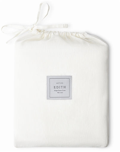 Edith Single Duvet Cover - White