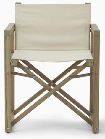 Denham Campaign Chair - Canvas & Weathered Teak