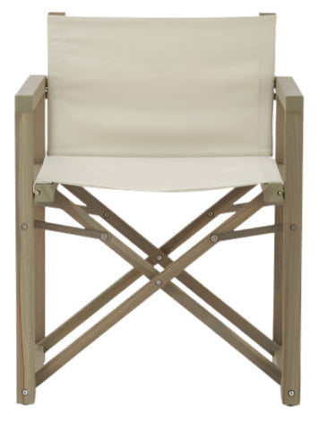 Denham Campaign Chair - Canvas & Weathered Teak