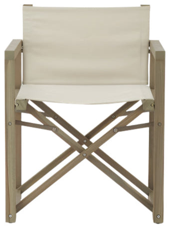 Denham Campaign Chair - Canvas & Weathered Teak