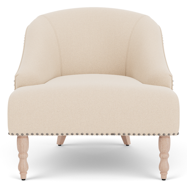 Audrey Chair - Heavyweight Linen Pale Oat - Natural Oak Legs