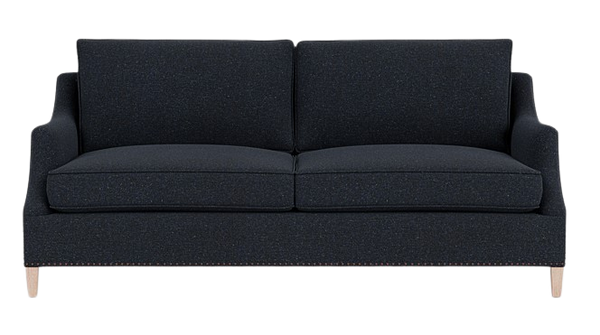 Eva Sofa Large - HARRIS TWEED Bilberry - Pale Oak Legs