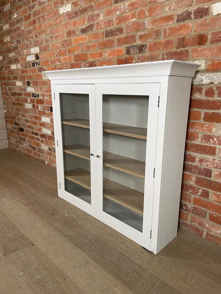 Suffolk 4ft Contemporary Glazed Dresser Top ONLY - Silver Birch