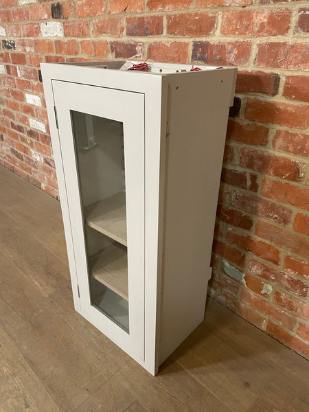 Suffolk 450 Tall 1 Door Glazed Wall Cabinet - Left-Driftwood