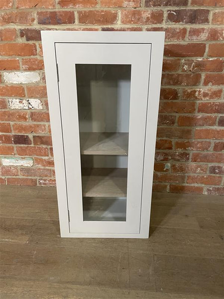 Suffolk 450 Tall 1 Door Glazed Wall Cabinet - Left-Driftwood