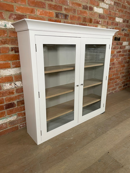 Suffolk 4ft Contemporary Glazed Dresser Top ONLY - Silver Birch