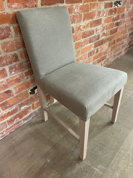 Shoreditch Dining Chair - Heavyweight Linen Spelt - Pale Oak