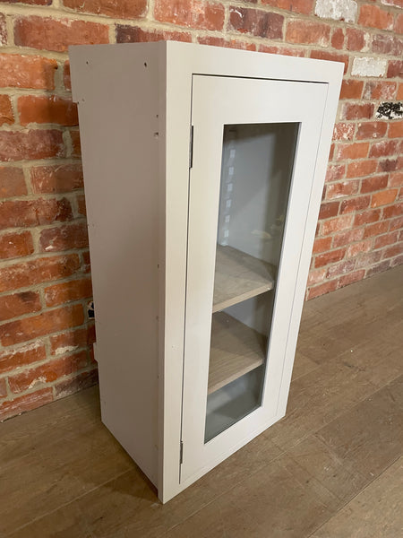 Suffolk 450 Tall 1 Door Glazed Wall Cabinet - Left-Driftwood