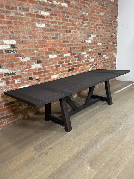 Arundel 6-10 Seater Dining Table, Ebony Oak