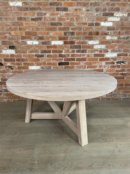 Arundel 6 Seater Round Dining Table, Natural Oak