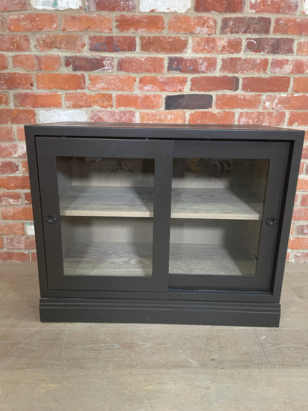 Chawton Single Glazed 2 Door Base Cabinet - Walnut