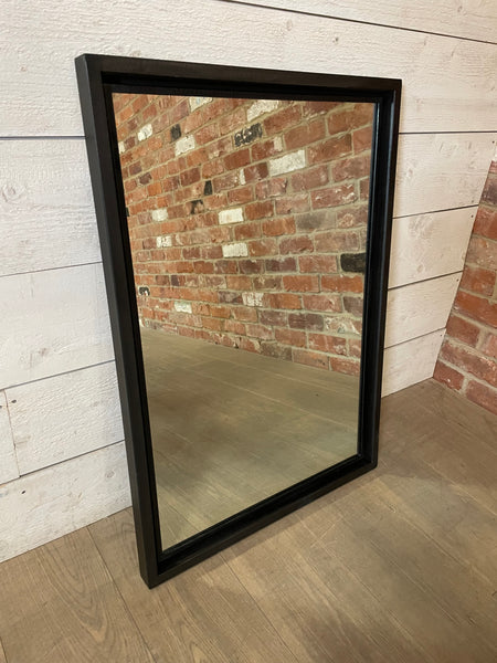 Carter 84 Rectangular Mirror - Black Steel- No Hanging Batten