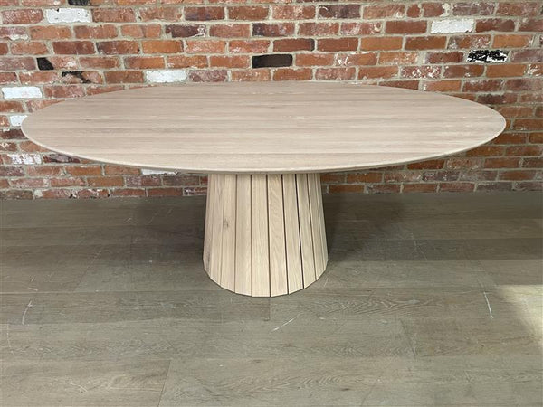 Stratford 6 Seater Elliptical Dining Table- Natural Oak