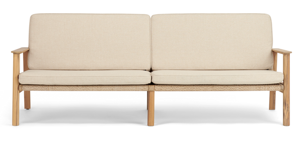Kew Relaxed Sofa with Cushion Natural weave