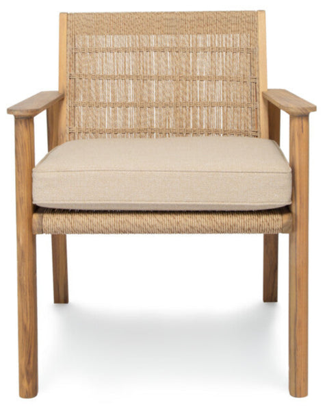 Kew Carver Chair with Cushion Natural Woven