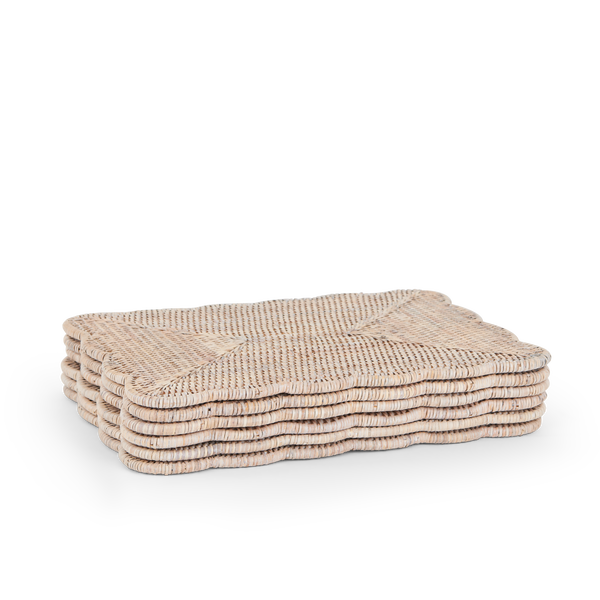 Ashcroft Scalloped Placemat Rectangular - Set of 6