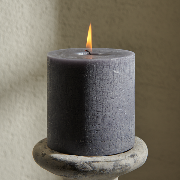 Blyton 10 x 10cm Pillar Candle - Charcoal