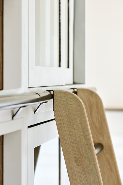 Chawton 90 Ladder Rail - Snow & Bronze