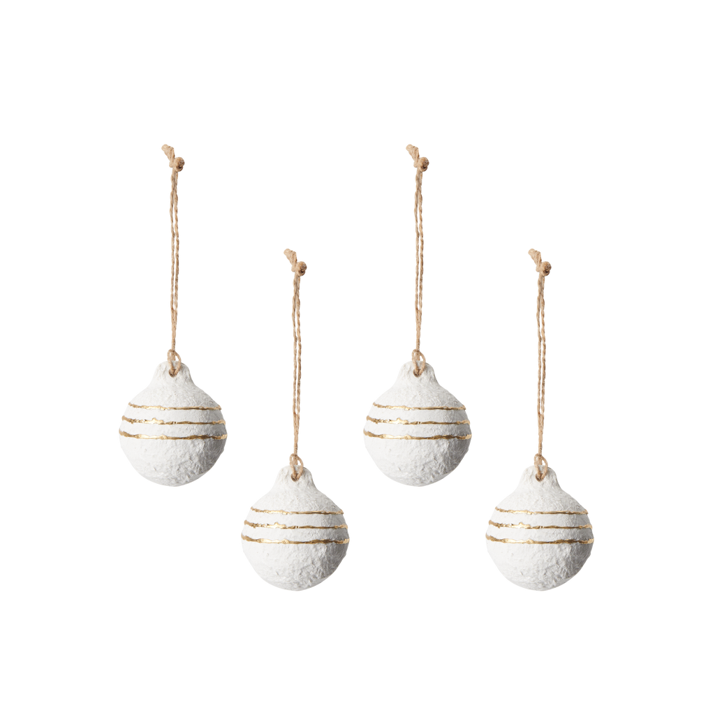 Eden Baubles - White - Set of 4