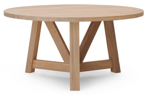Arundel 6 Seater Round Dining Table, Natural Oak