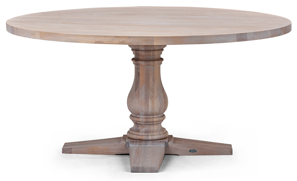 Balmoral 6 Seater Round Dining Table, Seasoned Oak