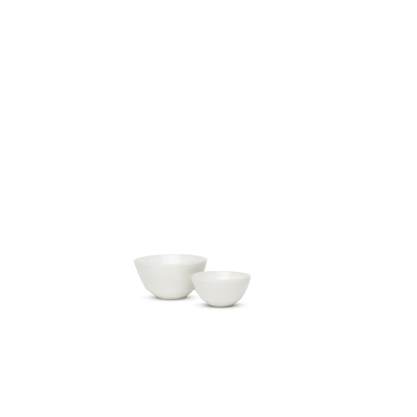 Clovelly Pair of Dipping Bowls - Reactive White