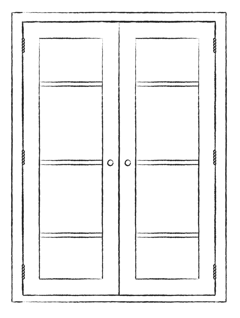 Suffolk 920 Countertop Double Door Glazed Cabinet -Constable Green