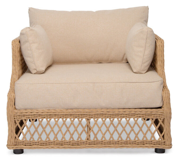 Longmeadow Relaxed Armchair with Natural Woven Cushions