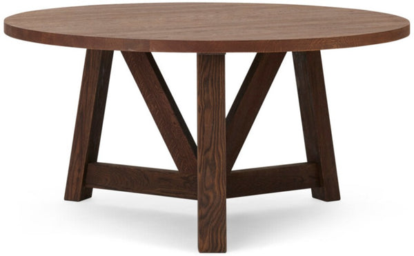 Arundel 8 Seater Round Dining Table, Darkened Oak