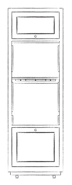 Henley 690 Full Height Double Appliance Cabinet