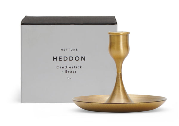 Heddon Candlestick, Brass - Small