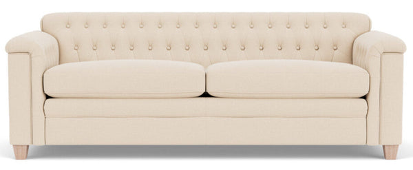 Lottie Sofa Grand - Heavyweight Linen Pale Oat - Natural Oak Legs