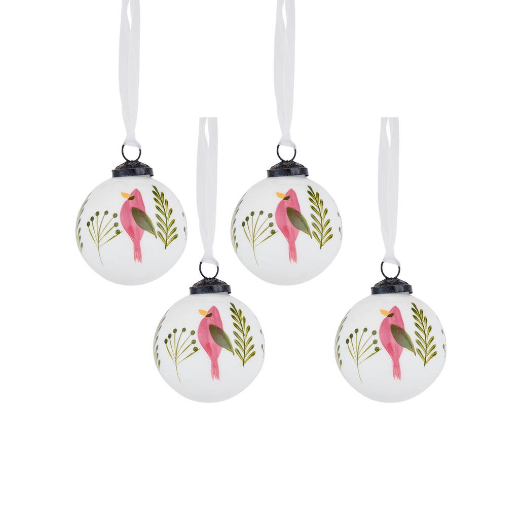 Merrivale Glass Bauble - Green- Set of 4