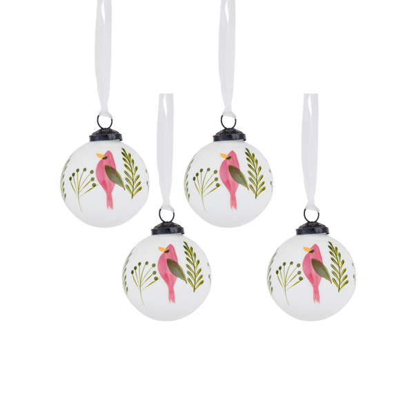 Merrivale Glass Bauble - Green- Set of 4
