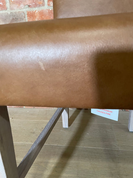 Shoreditch Dining Chair - Barnaby Leather Saddle - PO Legs