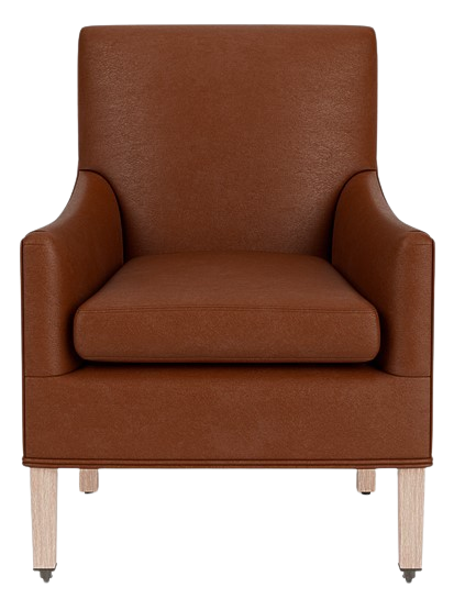 Theo Armchair - Tan Leather - Natural Oak Legs