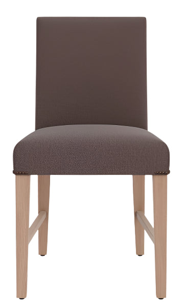 Shoreditch Dining Chair - Linara Dark Fig - Vintage Oak