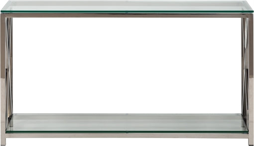 Manhattan 130 Rectangular Console Table - Metal & Glass