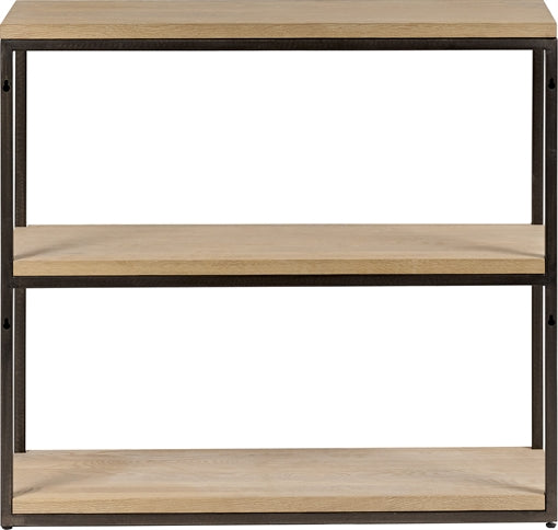 Carter 92 Fitted Shelves - Black Steel & Dark Vintage Oak