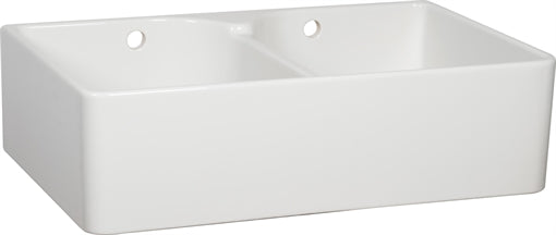 Villeroy & Boch Ceramic Double Bowl Sink with Wastes