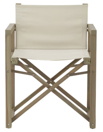 Denham Campaign Chair - Canvas & Weathered Teak