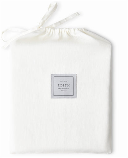 Edith Single Fitted Sheet - White