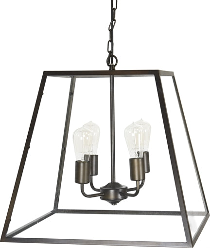 Browning Lantern Pendant - Large - Bronze