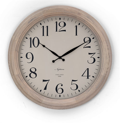 Harrison Wall Clock - 620mm - Seasoned Oak