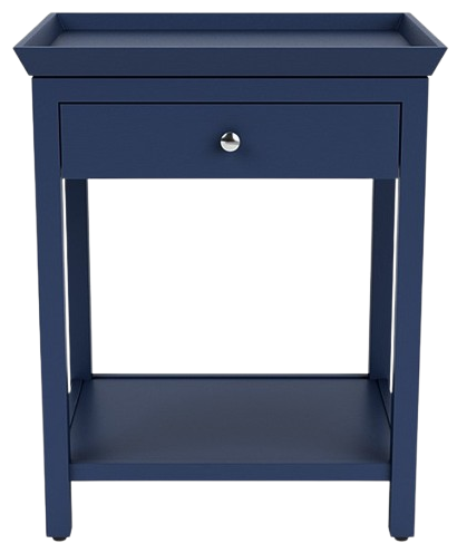 Aldwych 52 Rectangular Tall Side Table - Blakeney Blue