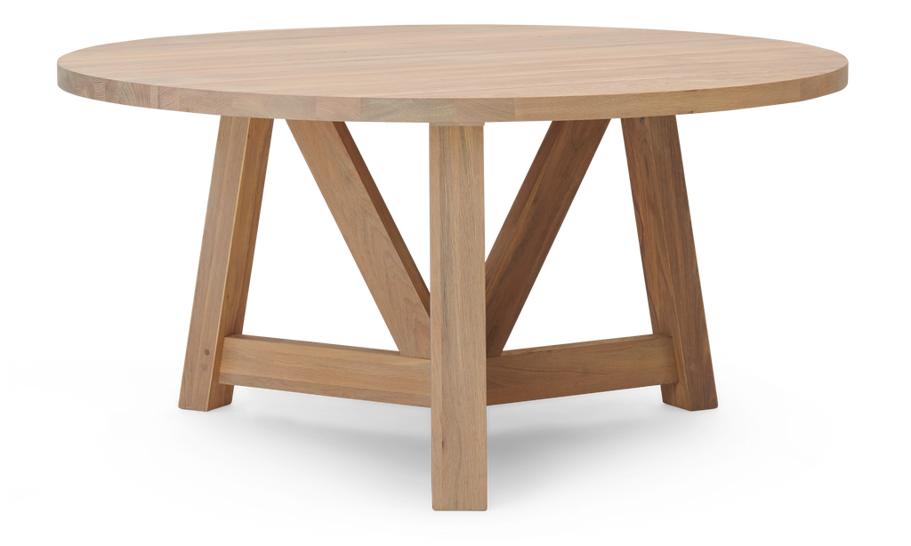 Arundel 4 Seater Round Dining Table, Natural Oak