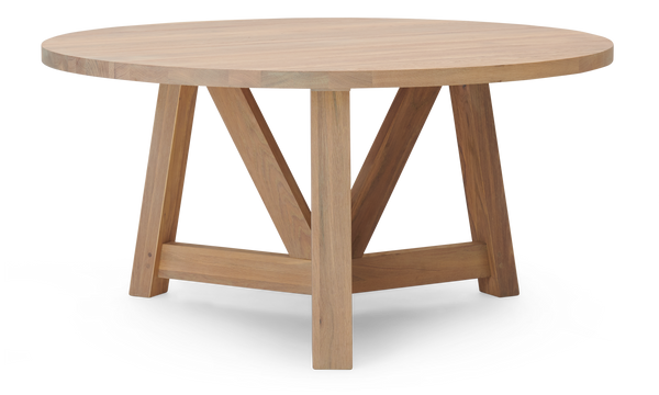 Arundel 4 Seater Round Dining Table, Natural Oak