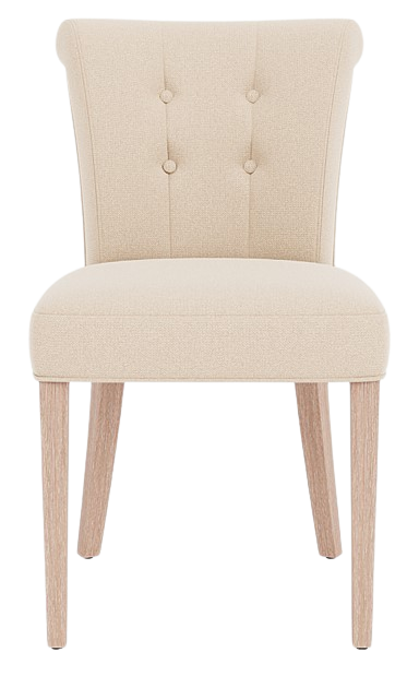 Calverston Dining Chair - Heavyweight Linen Pale Oat - Pale Oak