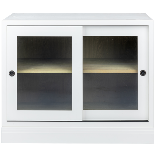 Chawton Single Glazed 2 Door Base Cabinet - Walnut