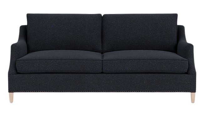 Eva Sofa Large - HARRIS TWEED Bilberry - Pale Oak Legs